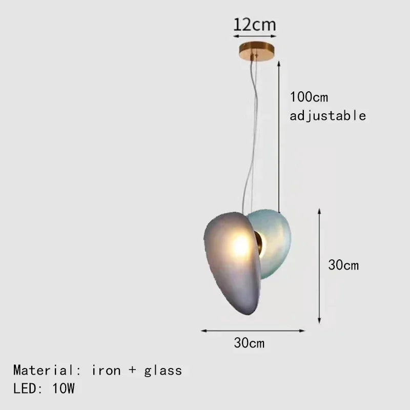 Nordic Creative Cobblestone Glass LED Pendant Chandelier for Restaurant Kitchen Bedroom Bedside Hotel Indoor Decor Lighting 2026