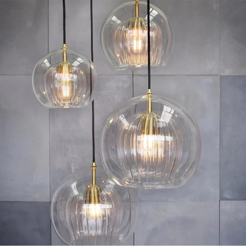 Nordic Modern Glass Pendant Lamp - Minimalist Kitchen Island Hanging Light