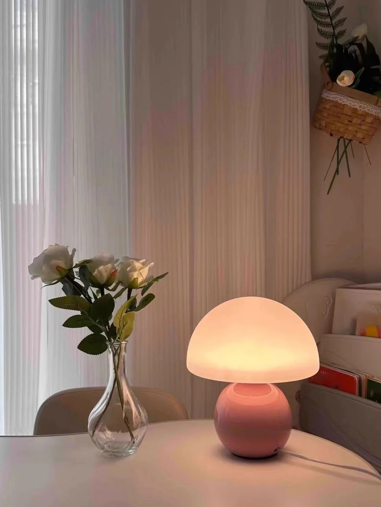 USB Socket Decorative LED Table Lamp - Minimalist Night Light & Desk Light for Bedroom