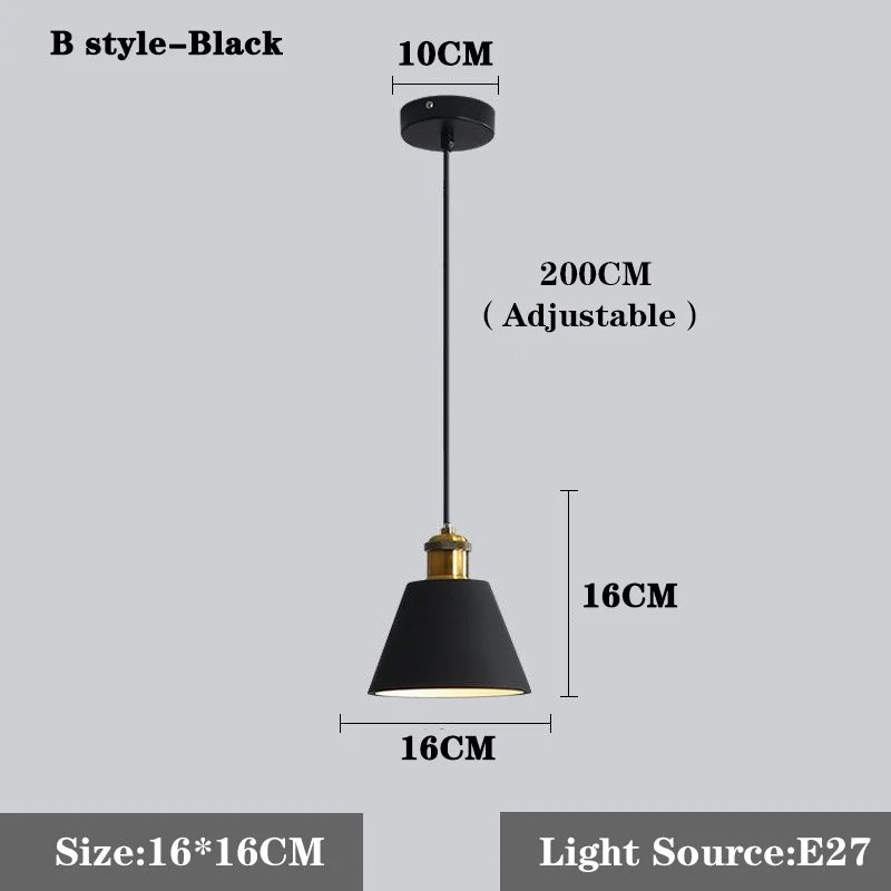 Modern Vintage Macaron Pendant Light Kit (3-Light Cluster) - Creative Iron Hanging Lamp for Bar, Dining & Kitchen