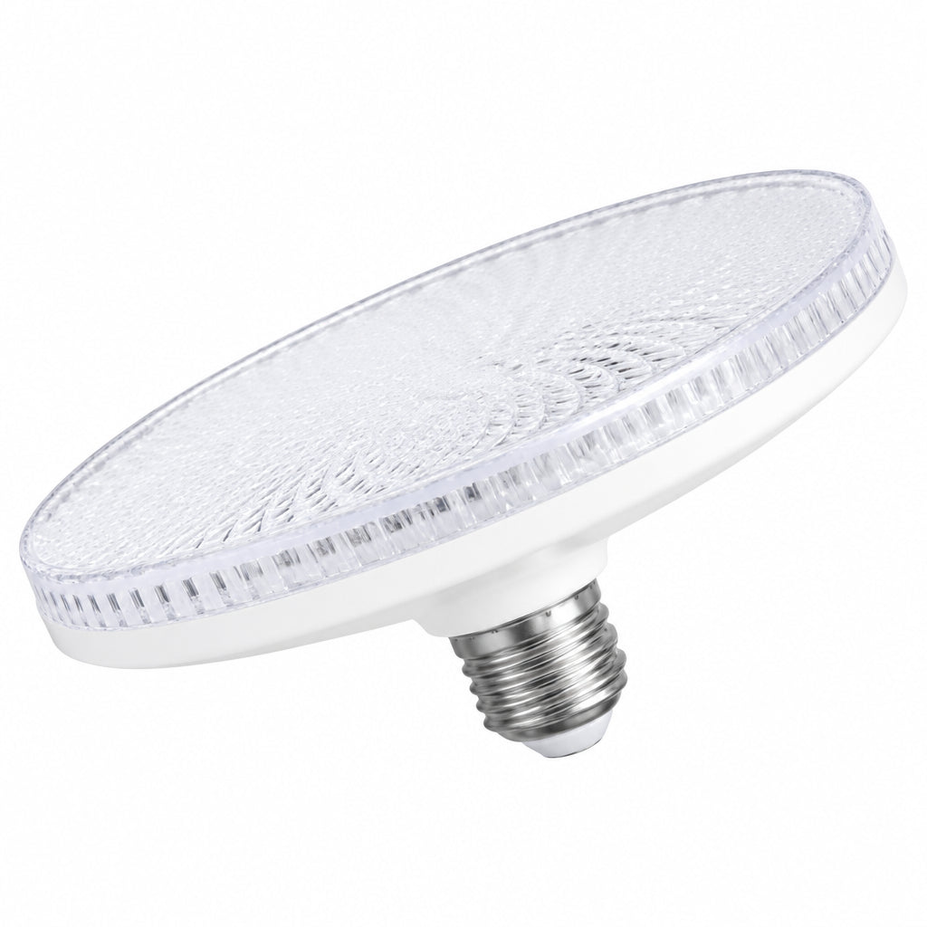 E27 LED Flying Saucer Bulb (30W/40W/60W) - 6500K Daylight Energy Saving Flat Ceiling Light Lamp for Garage & Home