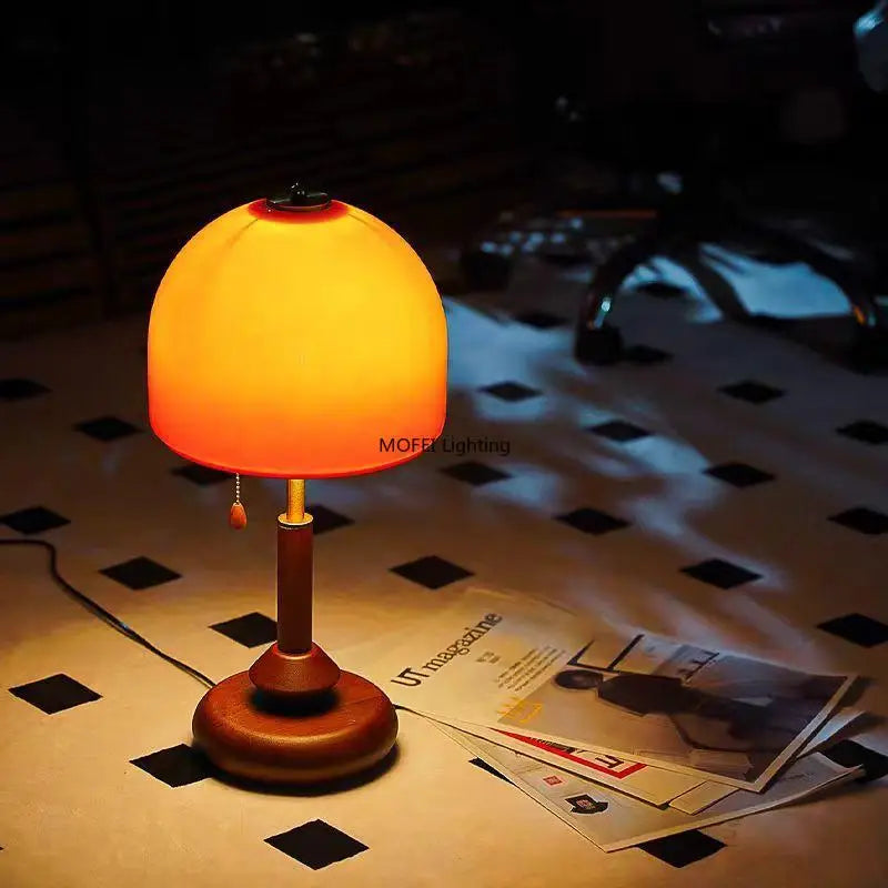 Retro Table Lamp Vintage Desk Light Modern Bedside Reading Lamp Warm Atmosphere Night Light for Bedroom Living Room Study