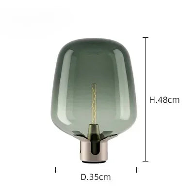 Nordic Creative Fashion Needle Tip Micro Cover Glass LED Desk Lamp Modern Living Room Study Bedroom Decoration Art Bedside Light