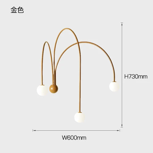 Comet LED Chandelier Nordic minimalist glass globe lamps living room creative personality study cafe art dining room lighting