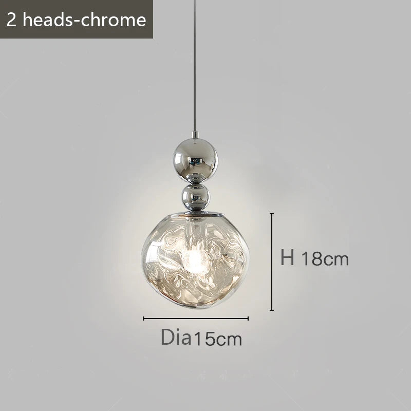 Retro Luxury Lava Pendant Light Nordic Restaurant Bar Table Lamp Italian Minimalist Bedroom Headboard Eye Protection Lamp