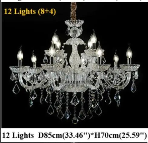 Luxury Traditional Classic K9 Crystal Chandelier Light for Living Room Bedroom Kitchen - Pendent Ceiling Fixture Top Quality