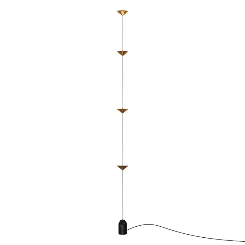 Luxury Gold Time Hourglass Floor Lamp & Pendant Light - Minimalist Neutral LED Ambient Light Fixture for Living Room Sofa & Bedside