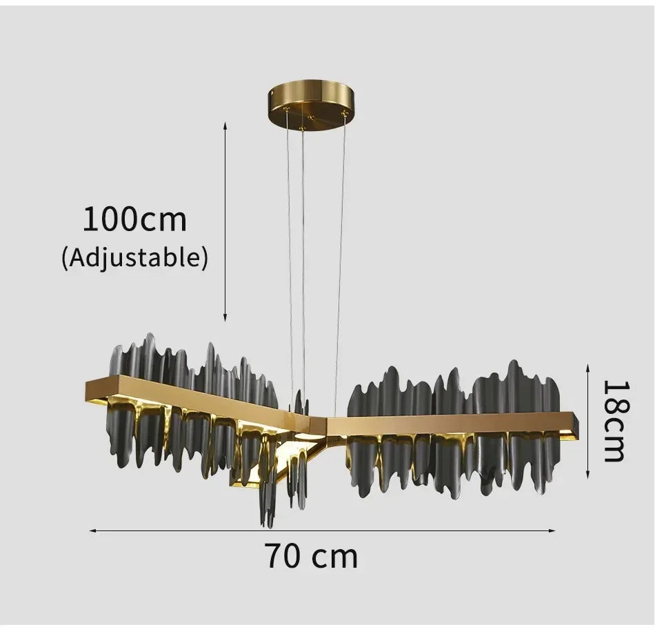 Modern Chandeliers For Dining Room Living Room With Remote Control LED Hanging Lamp Kitchen Island Pendant Light Lustre Fixtures