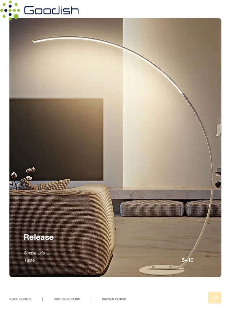 Modern Nordic LED Floor Lamp | Minimalist Fishing Light for Study & Living Room