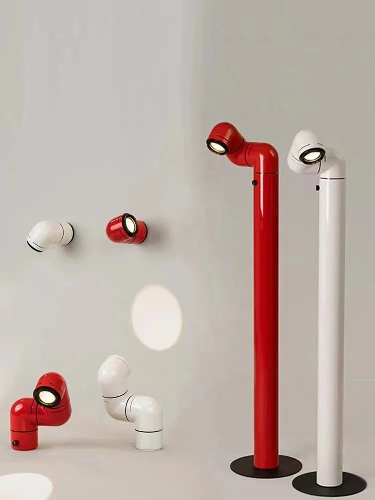 Spanish Space Age floor lamp Designer Replica Red White Water Pipe Standing Lamp For Living Room Sofa Bedroom Room Decoration