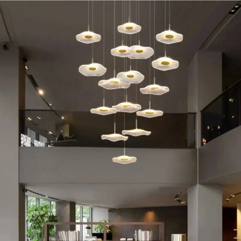 Designer Led Pendant Lamps Acrylic For Living Dining Room Staircase Chandelier Home Decor Accessories Hanging Lighting Fixtures