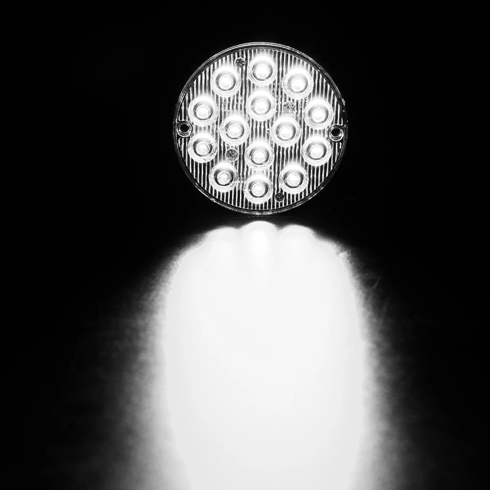 3 Inch Round LED Tail Light & Emergency Marker - 12V 24V Flash Warning Strobe Lamp
