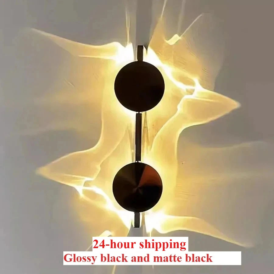 Creative Art Corrugated LED USB Rc and Wiring Wall Lamps Bedroom Bedside Shadow Sconces Aisle Porch Corridor Atmosphere Light