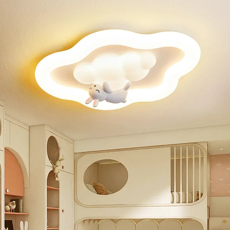 Modern Cream Style Nursery Decor Boy Girl Bedroom Ceiling Lamps Cloud Light LED Children's Room Baby Room Ceiling Lights