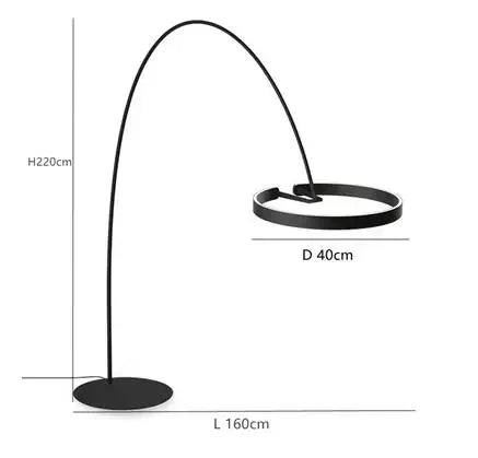 Italian Light Luxury Minimalist Fishing Lamp Living Room Study Vertical Decoration Lights Artistic Floor led floor lamp