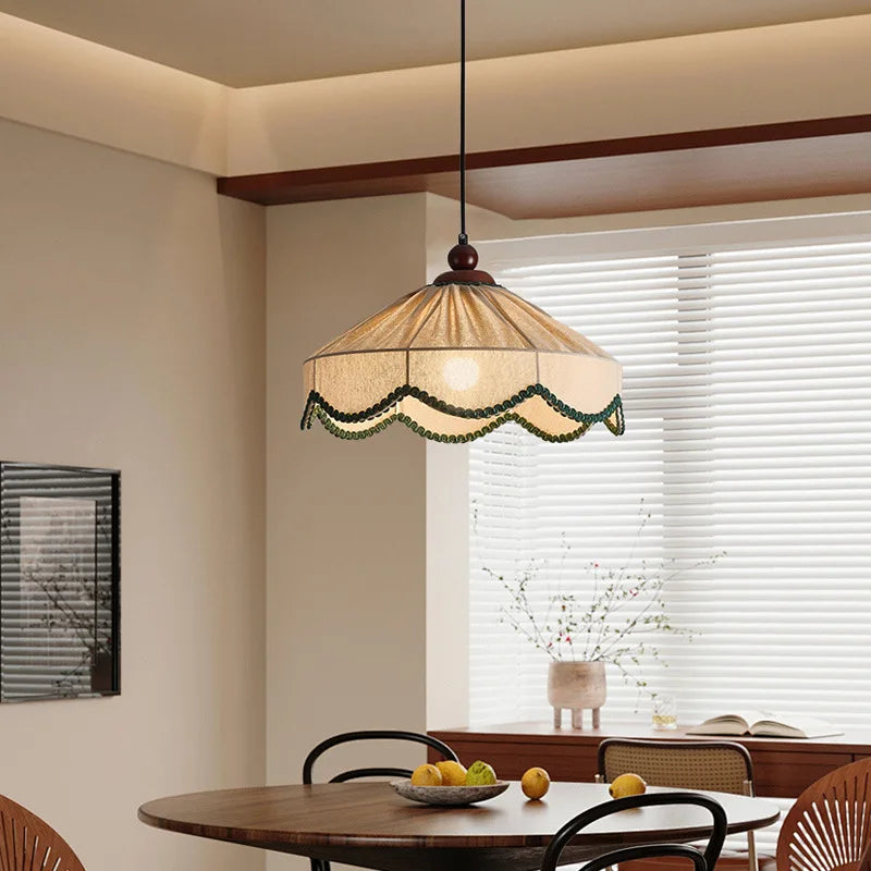 2026 Arab Rustic New Classic Fabric Hanging LED Lighting Chandelier Pendant Light Bedroom Livingroom Lamp Interior House Decorat