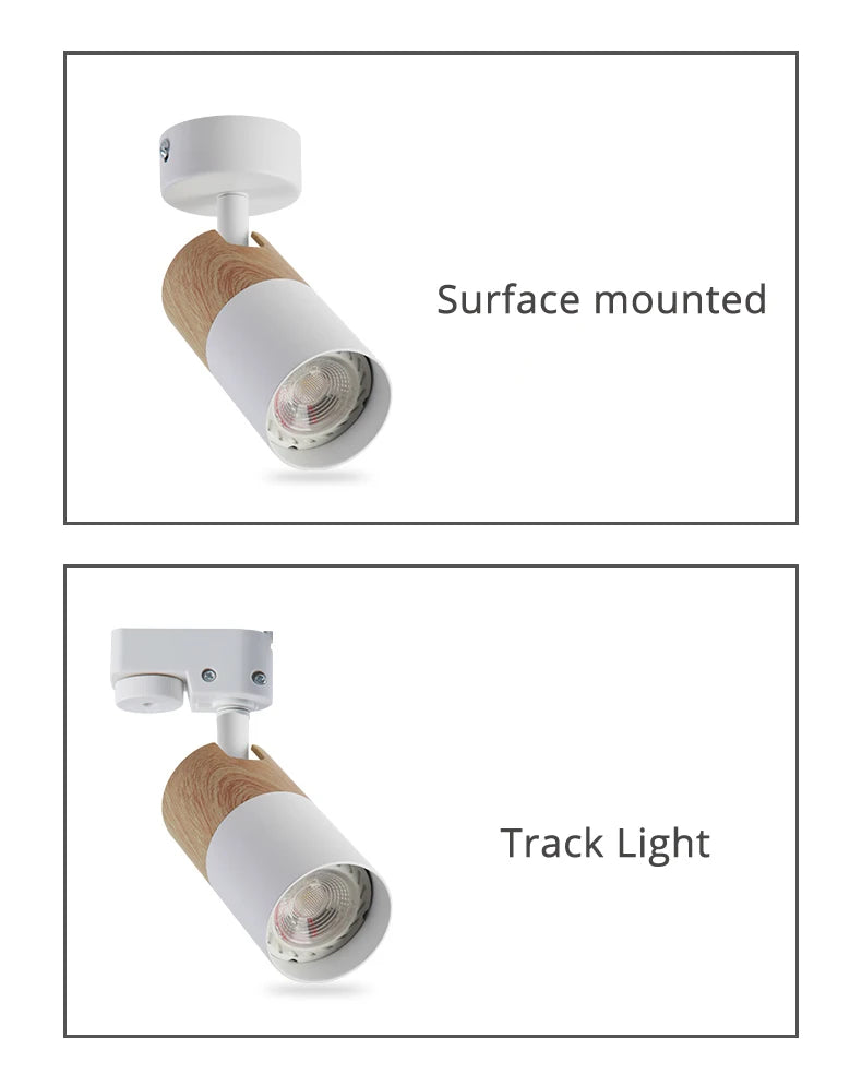 GU10 5W Spotlight LED COB Spot Track Light Lamp Changeable Ceiling Rails lighting Fixture for Clothing Shop Living Room Home