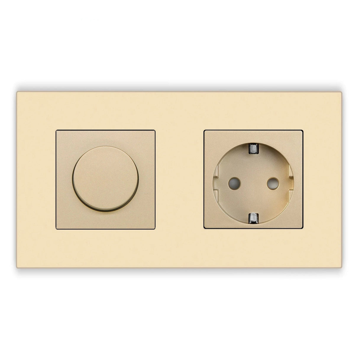 Dimmer Light Switch Rotary Knob Glass Mechanical LED Dimmable Wall Mounted Switches EU Standard Switches