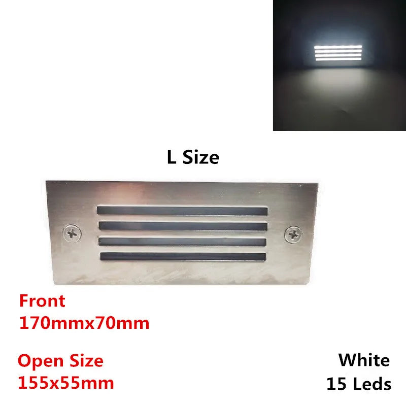 IP65 Underground light 12 LED 15 LED Stair Light Step Light Recessed buried lamp indoor outdoor Staircase Step lights 85-265V