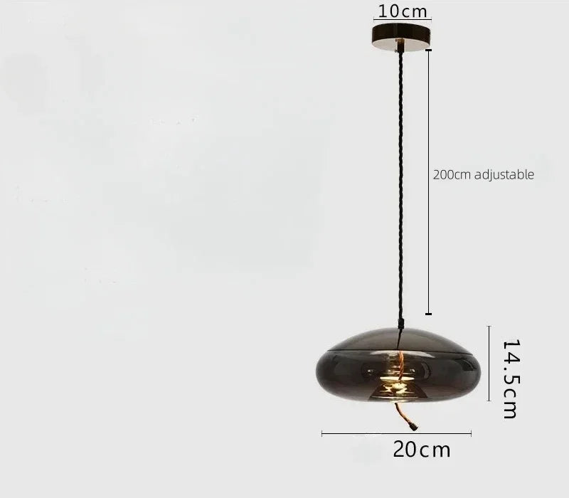 Nordic Style Designer Postmodern Luxury Glass Single Head Pendant Lamp Creative Art Bar Dining Lighting Fixture