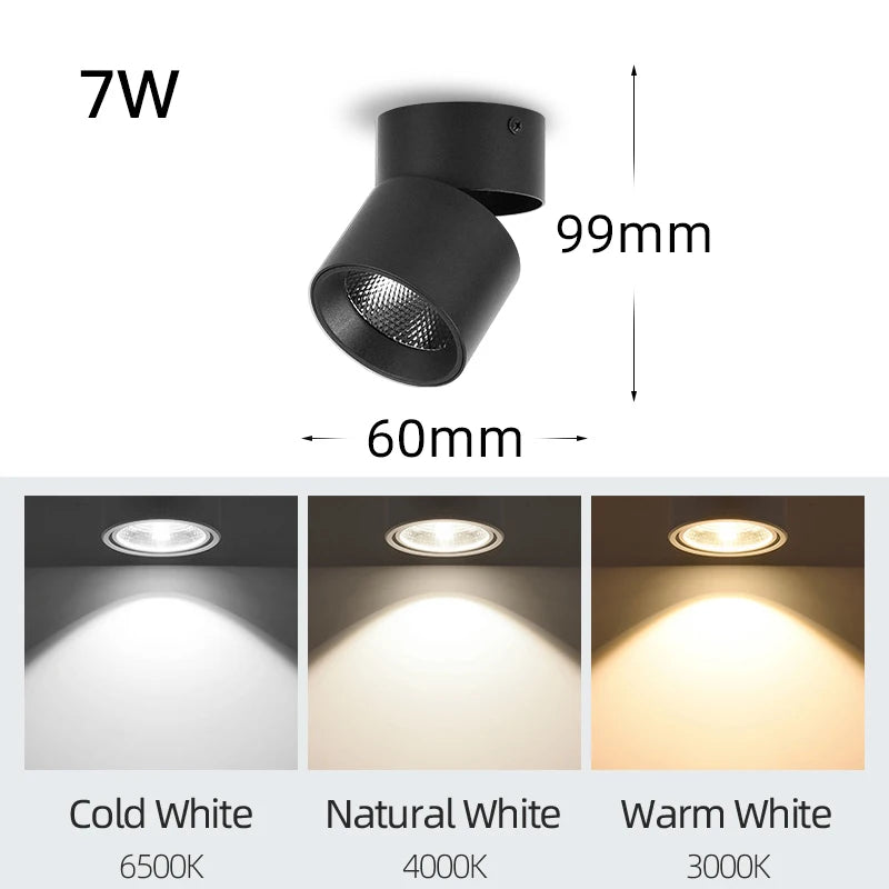 COB LED Spotlight Foldable Ceiling foco Lamp 220V Surface Mounted Downlight mini led 5W~25W LivingRoom Kitchen Street Spotlights