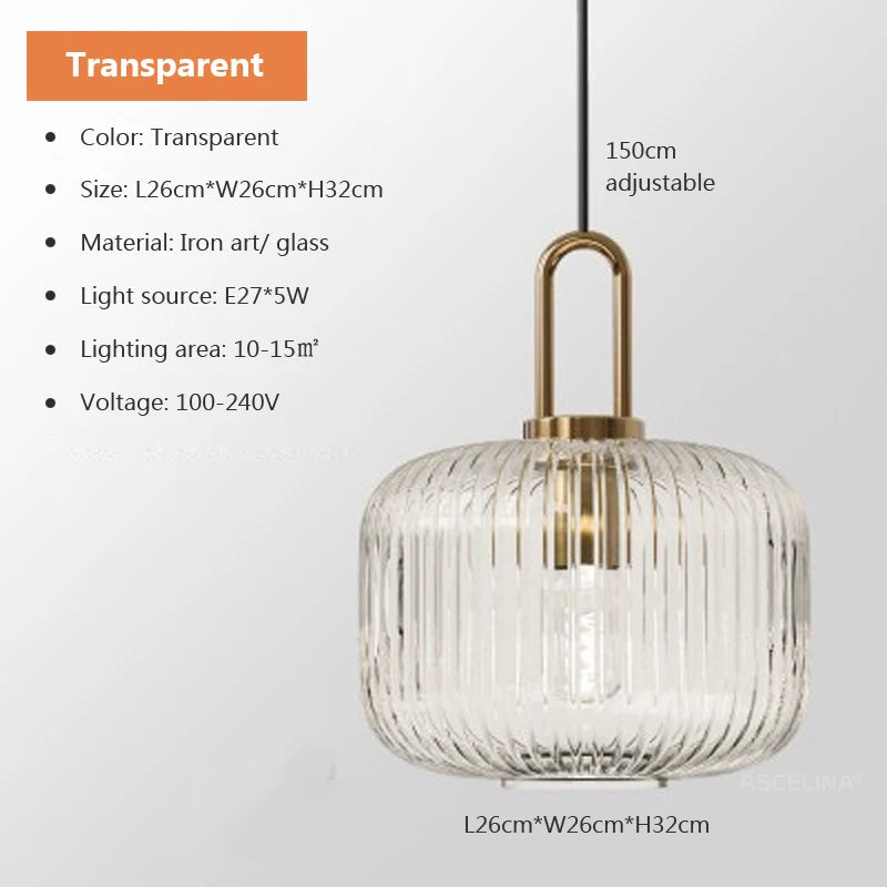 Glass Pendant Light Japanese pendant Lamp Design Deco Nordic Led Hanging Light Fixtures Bedroom Modern Luminaire Suspension lamp