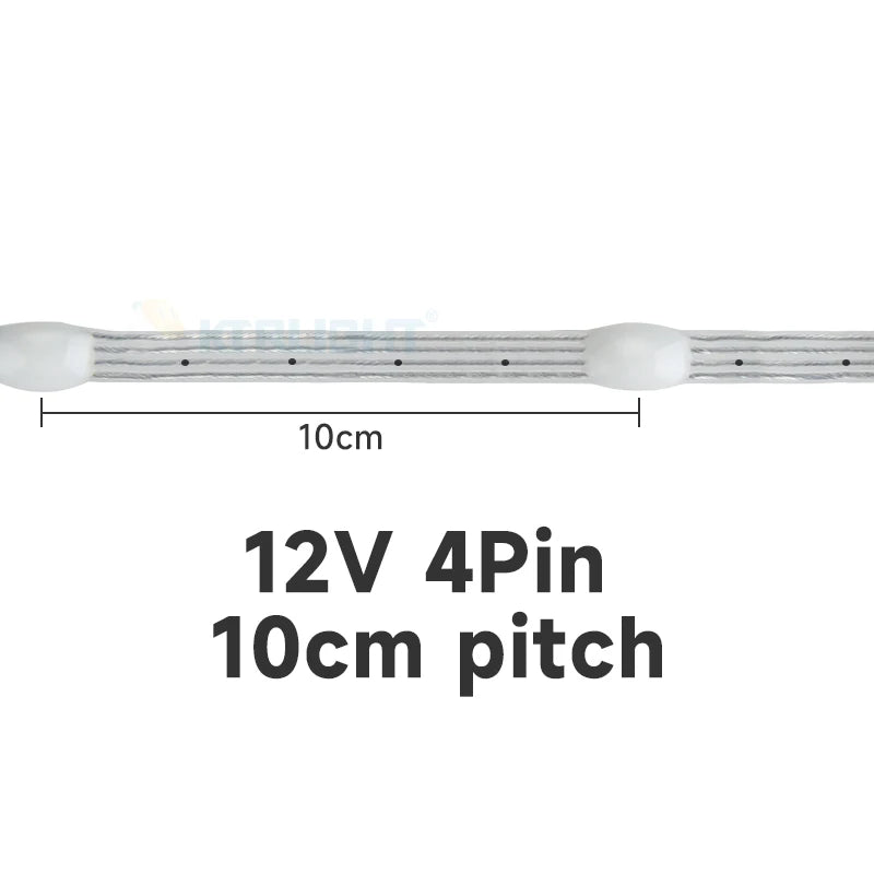 Ktrlight 12V 4pin WS2811 Data/GND/Return Black and transparent addressable Christmas Lights Addressable WS2812B RGBIC Seed Pixel