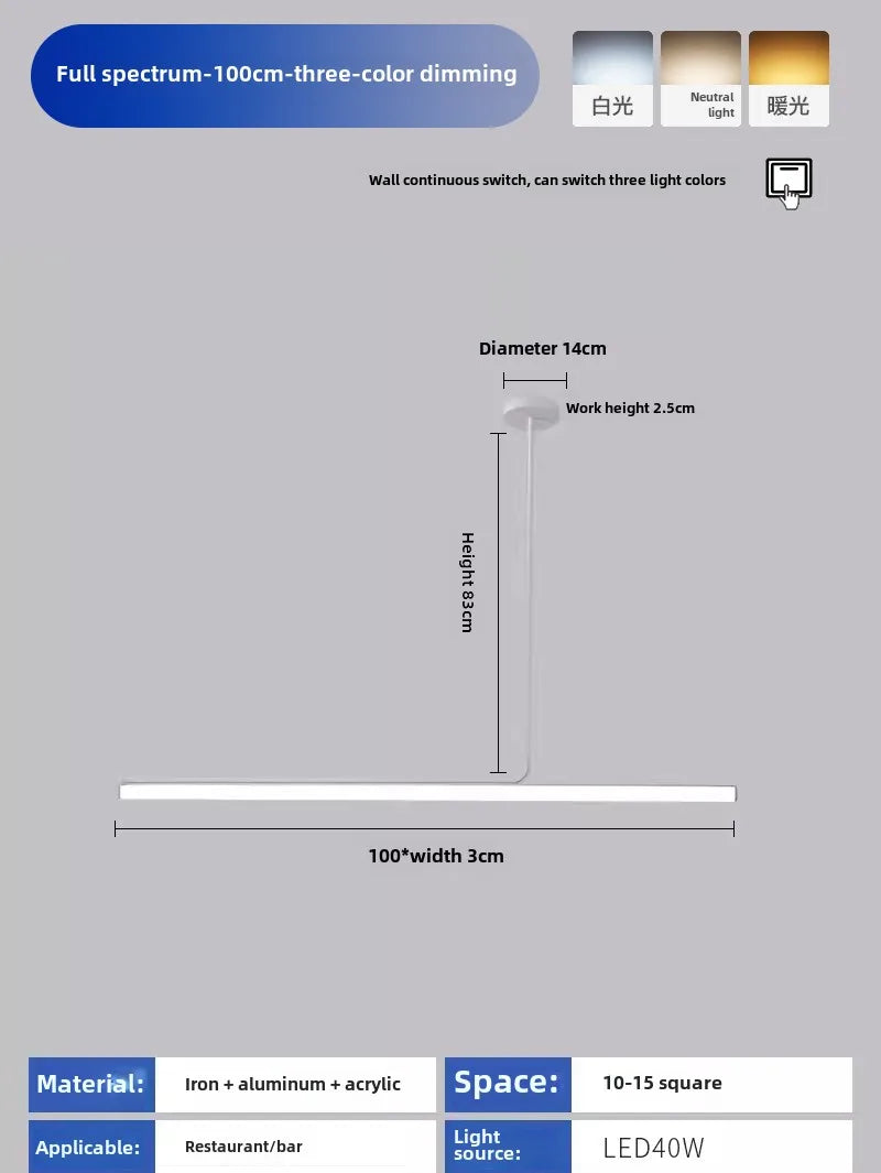 Modern Minimalist Line Led Chandeliers Lamp for Living Room Dining Room Bedroom Pendant Lights Tube Kitchen Room Decor Lighting