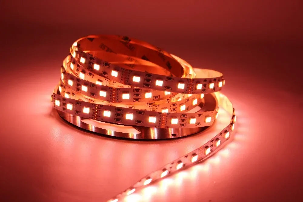 12V 24V 48V 5050 RGBCCT LED Strip RGB White+Warm White,5 Color in 1 LED Chip,60/96/112 LED/M IP20 IP65 IP67 Waterproof LED Tape
