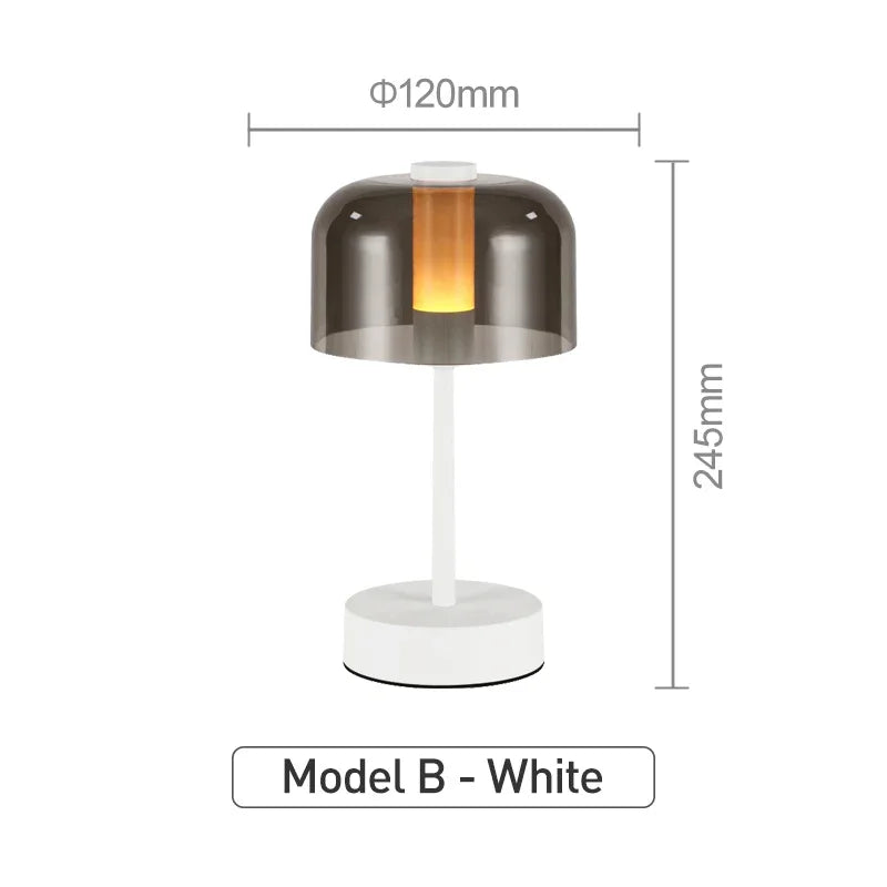 Modern Retro Nordic Desk Lamp - Rechargeable Cordless Indoor Table & Camping Lamp