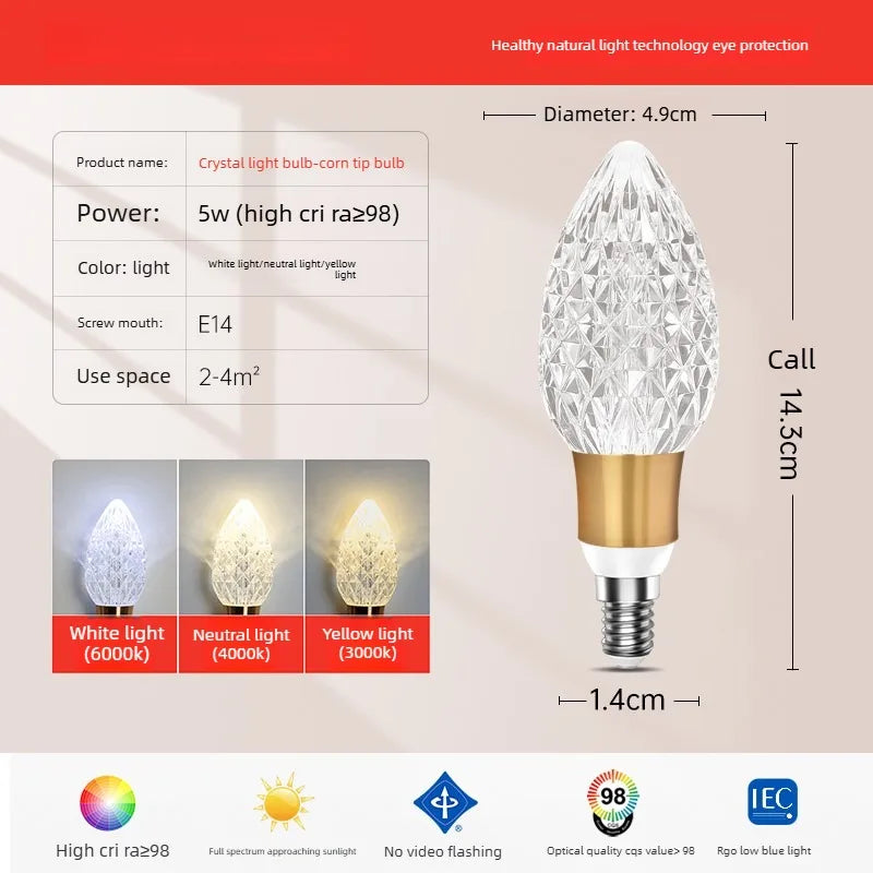 Plug-in Diamond-Cut LED Pendant Light - Modern Acrylic Hanging Lamp for Living Room