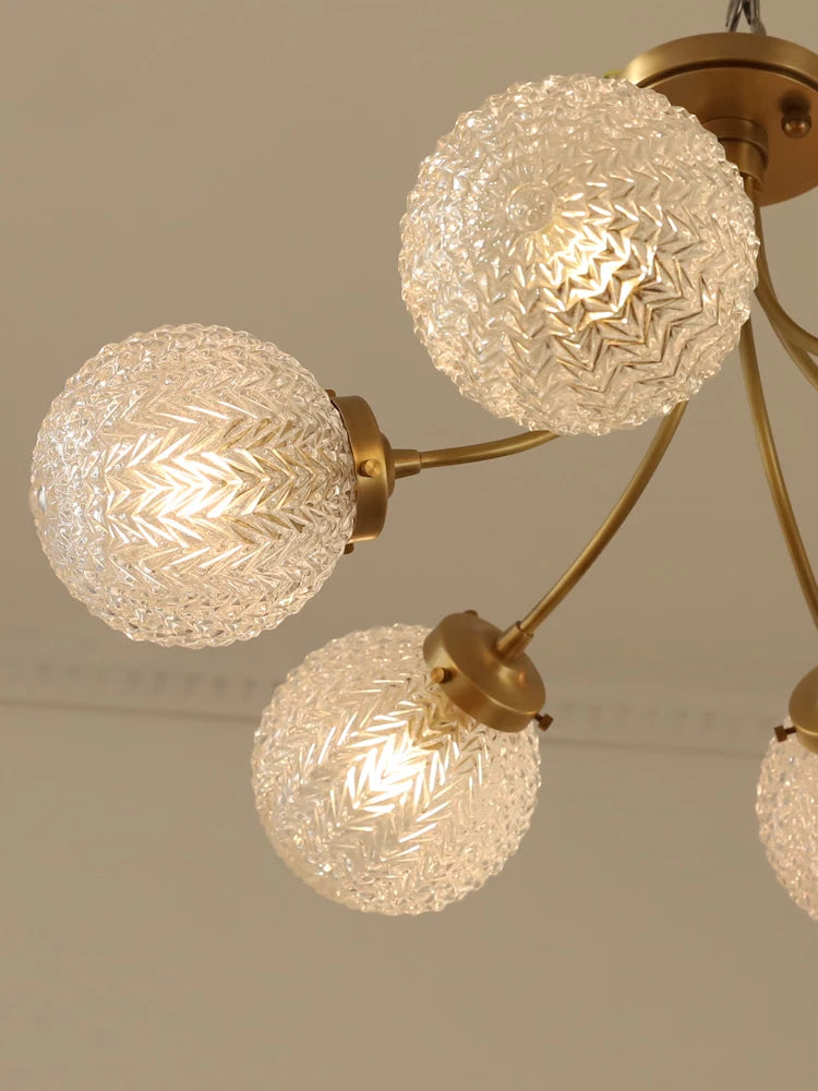 American light luxury bedroom ceiling lamp modern Nordic living room dining room study glass ball ceiling light