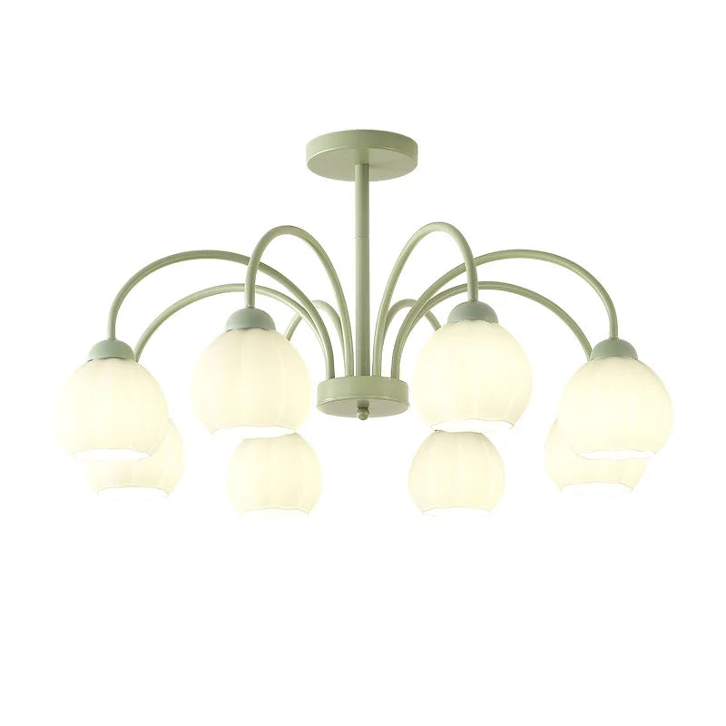 Living Room Chandelier Nordic Match Green Dining Room Light French Pastoral Simple And Warm Bedroom Living Room Lamp