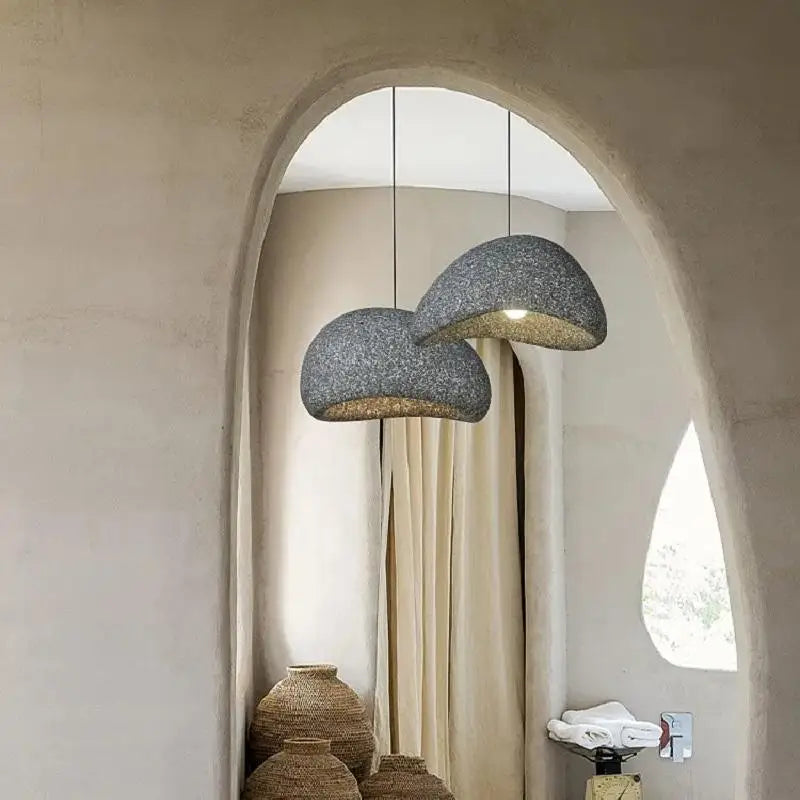 2026 Wabi-Sabi Pendant Lamp - Organic Textured Hanging Light for Dining Table