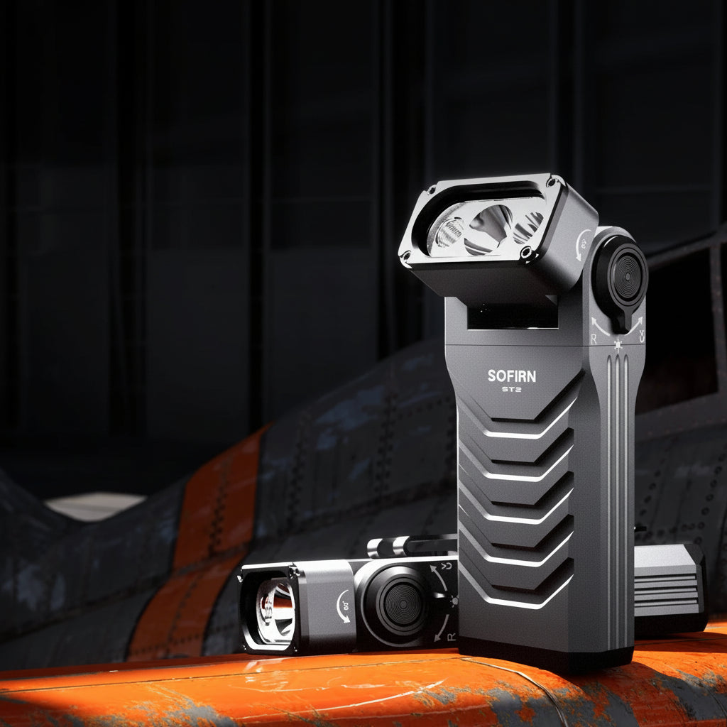 ST2 3000lm Tri-Light EDC Flashlight (SFT42R 6000K, 660nm Red & 365nm UV) - 21700 USB-C Rechargeable Multi-Function Tactical Torch