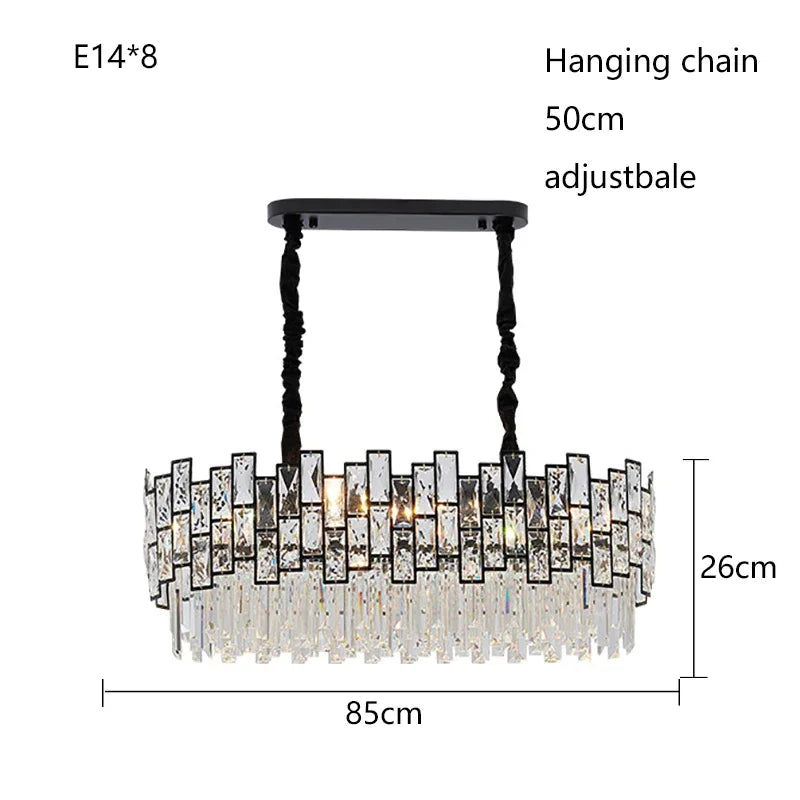 2025 New Modern High-End Light Luxury Crystal Chandeliers for Living Room Dining Bedroom Indoor Decor Lighting Lustres Fixtures