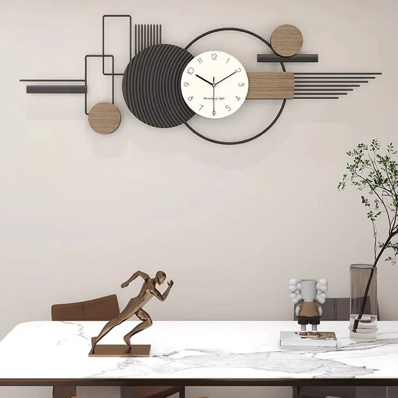 Art Mural Wall Clocks Luxury Living Room Interior Aesthetic Big Size Wall Watch Minimalist Creative Relog De Pared Home Decors