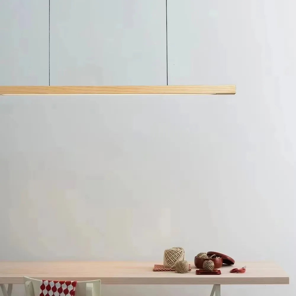 Walnut Color LED Chandelier Dining Room, Kitchen, Island Hanging Lights, Restaurant, Office ,Coffee ,Home Lighting Ash Wooden