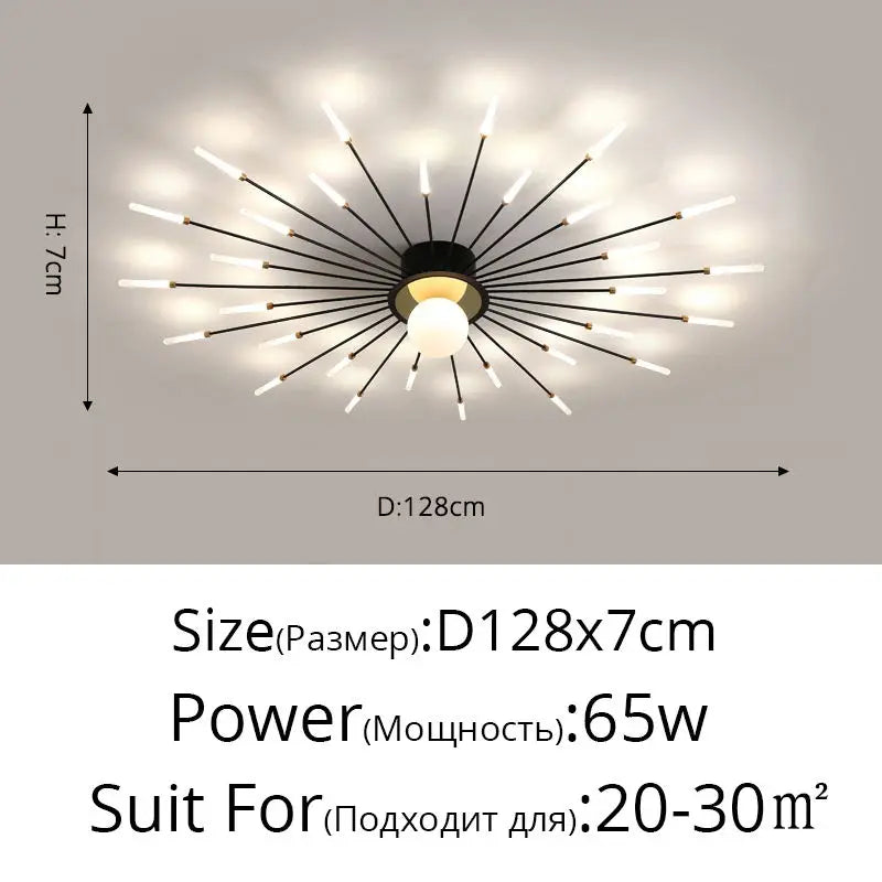 2025 New Creative fireworks Modern led Chandelier For Studyroom Bedroom Kitchen hall Lighting Decor Indoor Lamp Warm Home Lustre