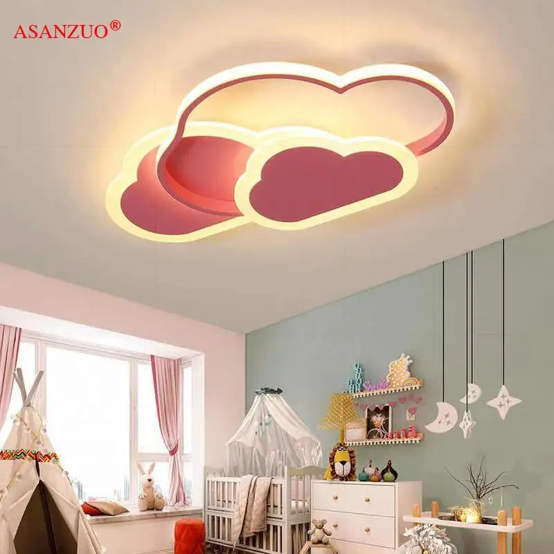 Cloud/Love shape Decor Indoor Lighting fixtures Modern LED White/Pink Ceiling Lamp for Children's Room Kids Bedroom