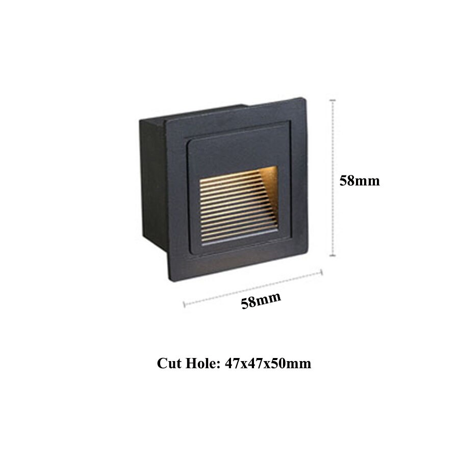 IP65 Outdoor Wall Sconce Lamp Waterproof LED Step Light Outdoor Recessed Stair Light Garden corridor LED Footlight