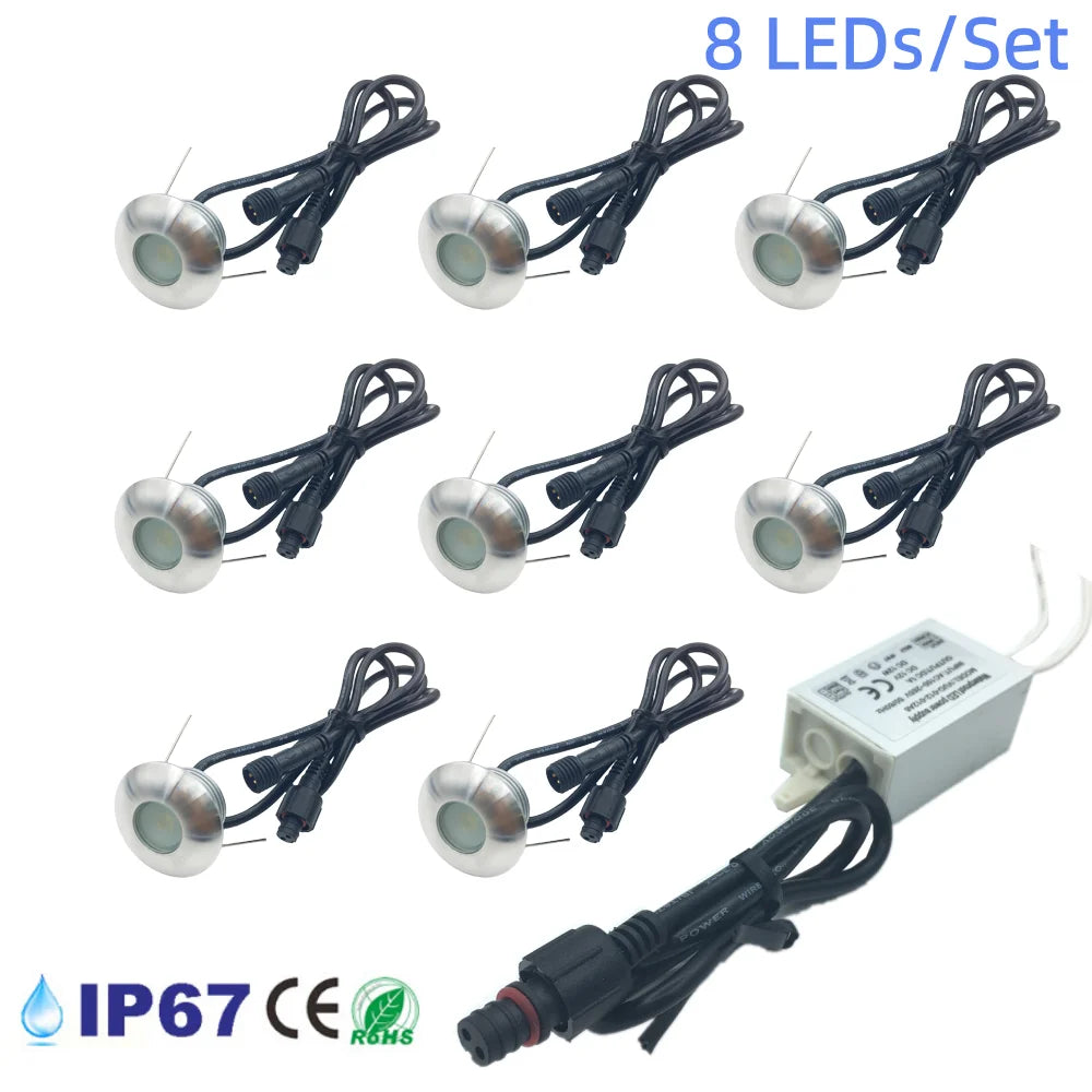 1W Outdoor Embedded LED Stairs Light - IP67 Waterproof Step Wall Lamp