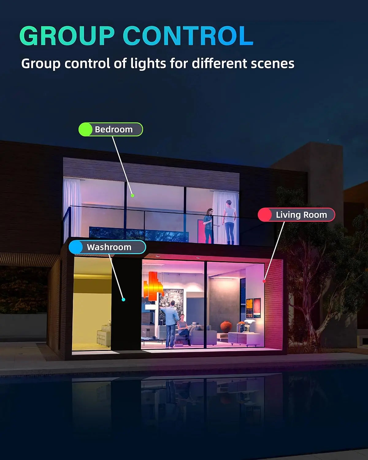 Tuya Smart WiFi 10W RGBCW LED Recessed Downlight (2700K-6500K) - App Dimmable Color-Changing & Tunable White Ceiling Spotlight Compatible with Alexa & Google Home