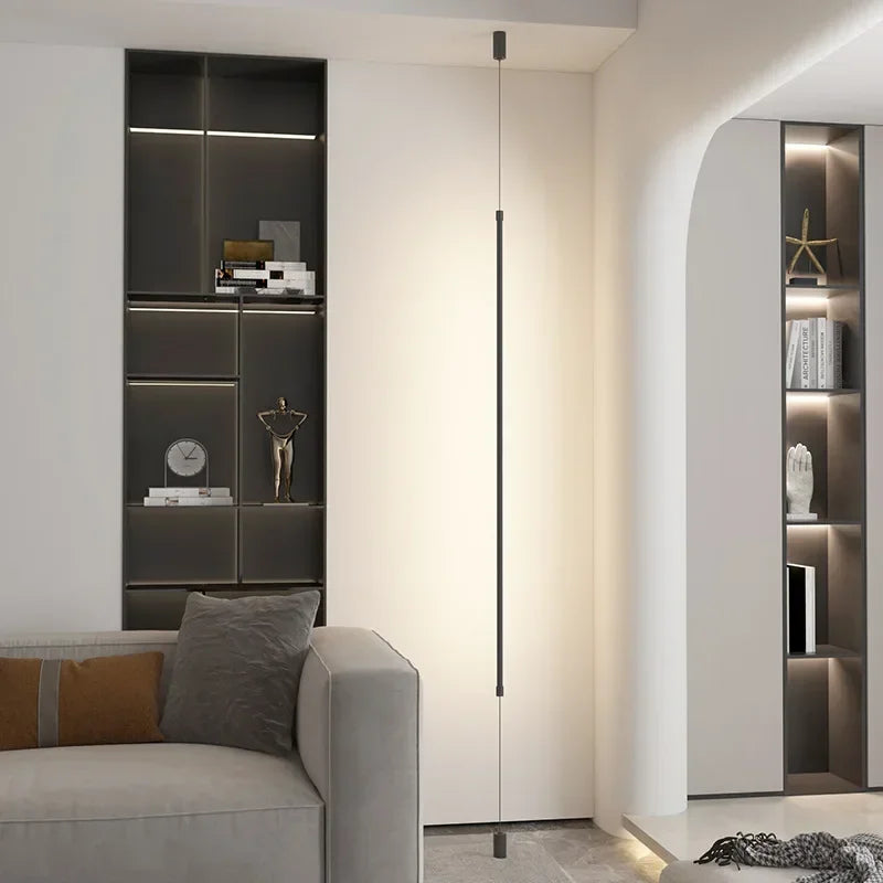 Suspension Slim Line LED Floor Light Hanging Pendant Lamp Living Room Bedroom Modern Minimalist Home Lighting Fixture
