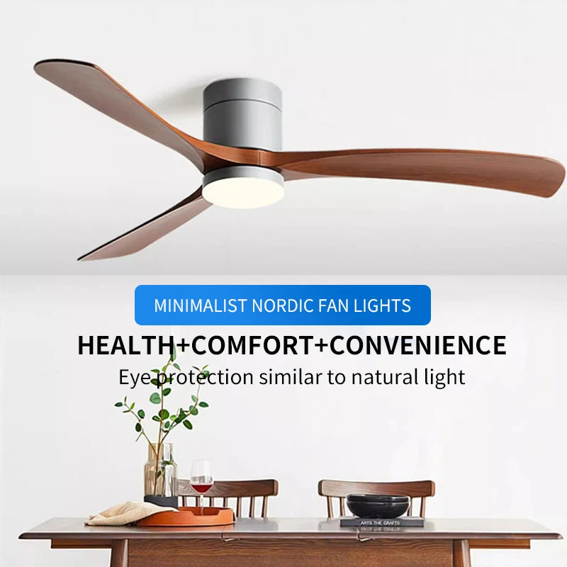 Low Floor Ceiling Fan 38/56 Inch LED Light Supports Remote Control Of Living Room, Dining Room, Bedroom, Study Room, DC Fan