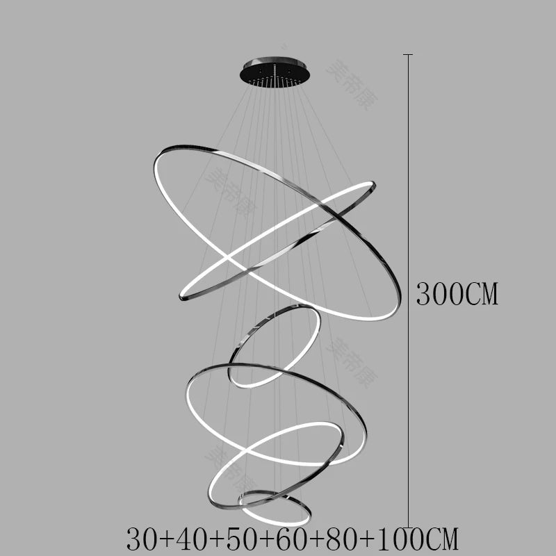 Modern LED Pendant Light for Living Room - Luxury Home Decor Chandelier
