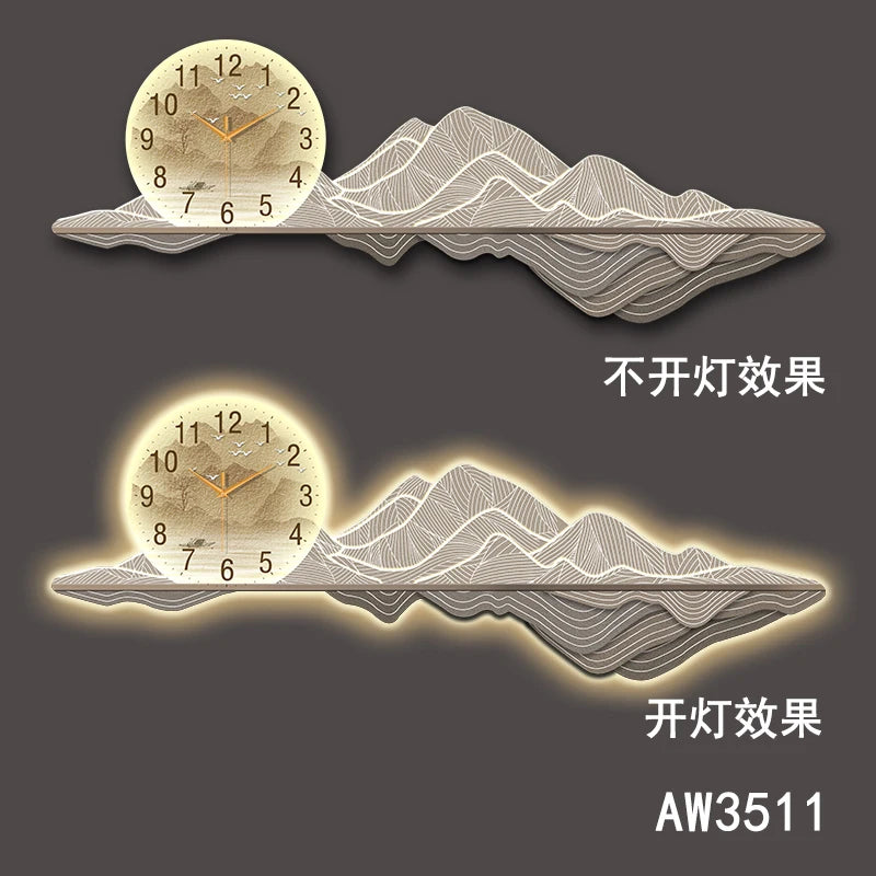 Living Room Wall Clocks Art Mural Luxury Led Big Size Aesthetic Wall Watch Minimalist Silent Reloj De Pared Home Decoration