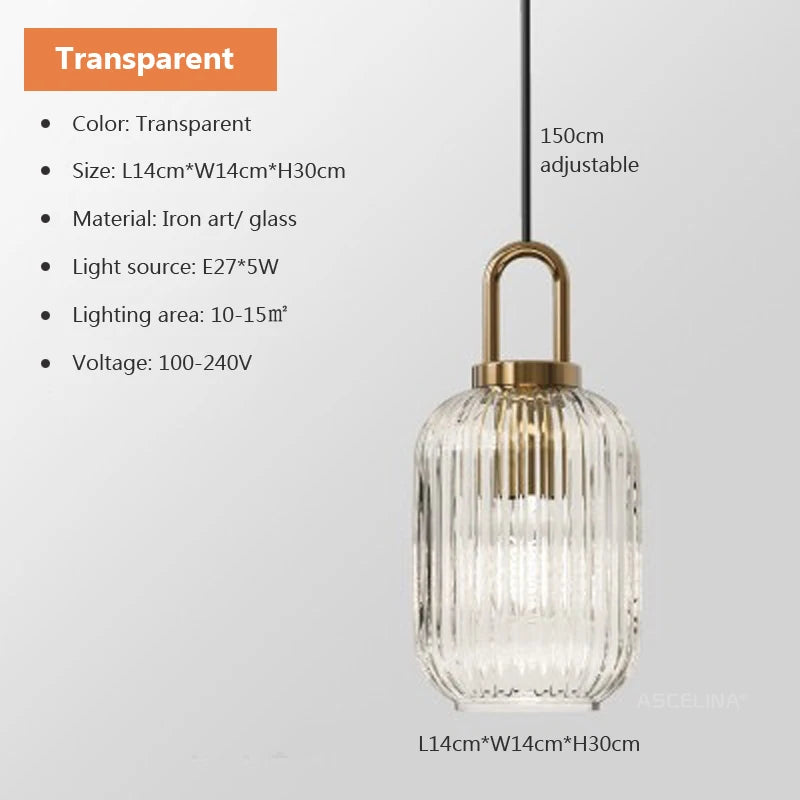 Glass Pendant Light Japanese pendant Lamp Design Deco Nordic Led Hanging Light Fixtures Bedroom Modern Luminaire Suspension lamp