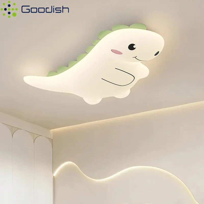 Modern Cute Cartoon Dinosaur LED Ceiling Light ArtTyrannosaurus Triceratops Lamps for Chidren's Room Home Decoration Chandeliers