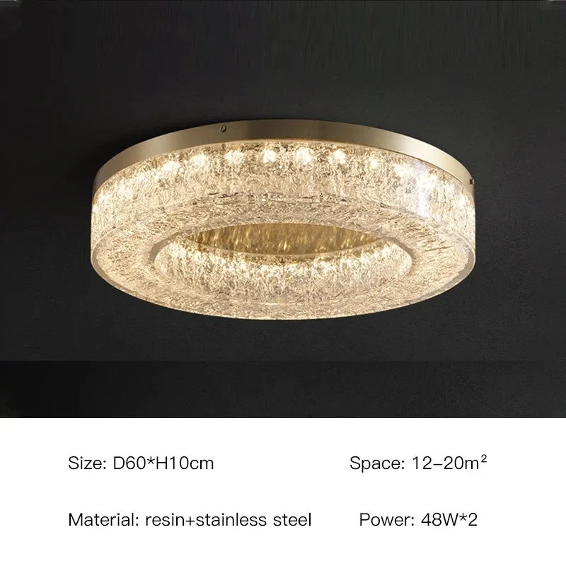 Modern Led Ceiling Lights Crystal Chandelier with Luxury Lamps for Living Dining Room Bedroom Hall Art Lighting Home Decoration